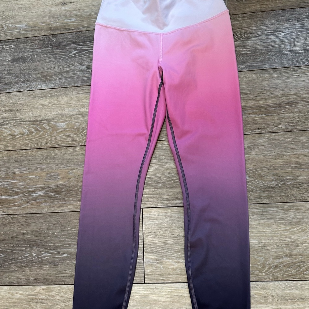 Athleta Elation pink Ombre 7/8 Tight Leggings